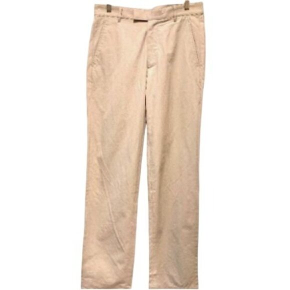 Entireworld. Straight-Leg Flat Front Cotton Pants 28 Button Pockets Beige Stone - Picture 1 of 8